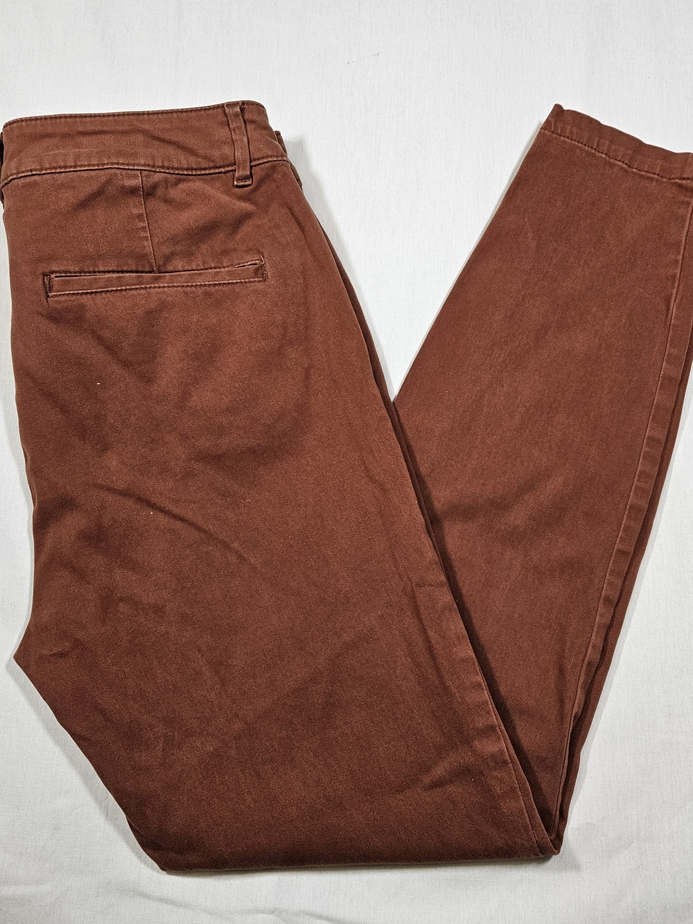 LOFT Outlet Women's 4 Skinny Ankle Pants Rust Brown Terracotta Stretch Business